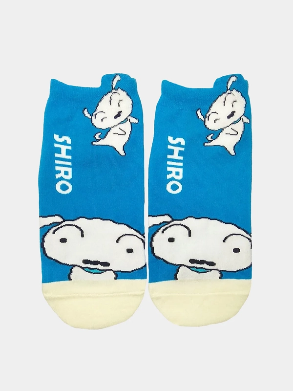 Носки короткие с принтом "Манга Crayon Shin-chan Shiro"