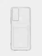 Силиконовый чехол для Infinix HOT 11S (Инфиникс Хот 11С), прозрачный, с карманом для карт