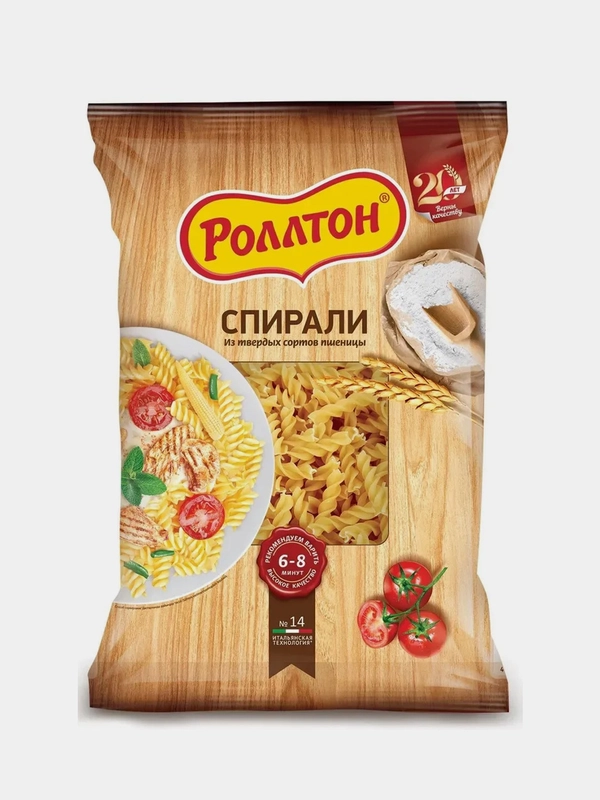 Макаронные изделия Роллтон, спирали, 400 г