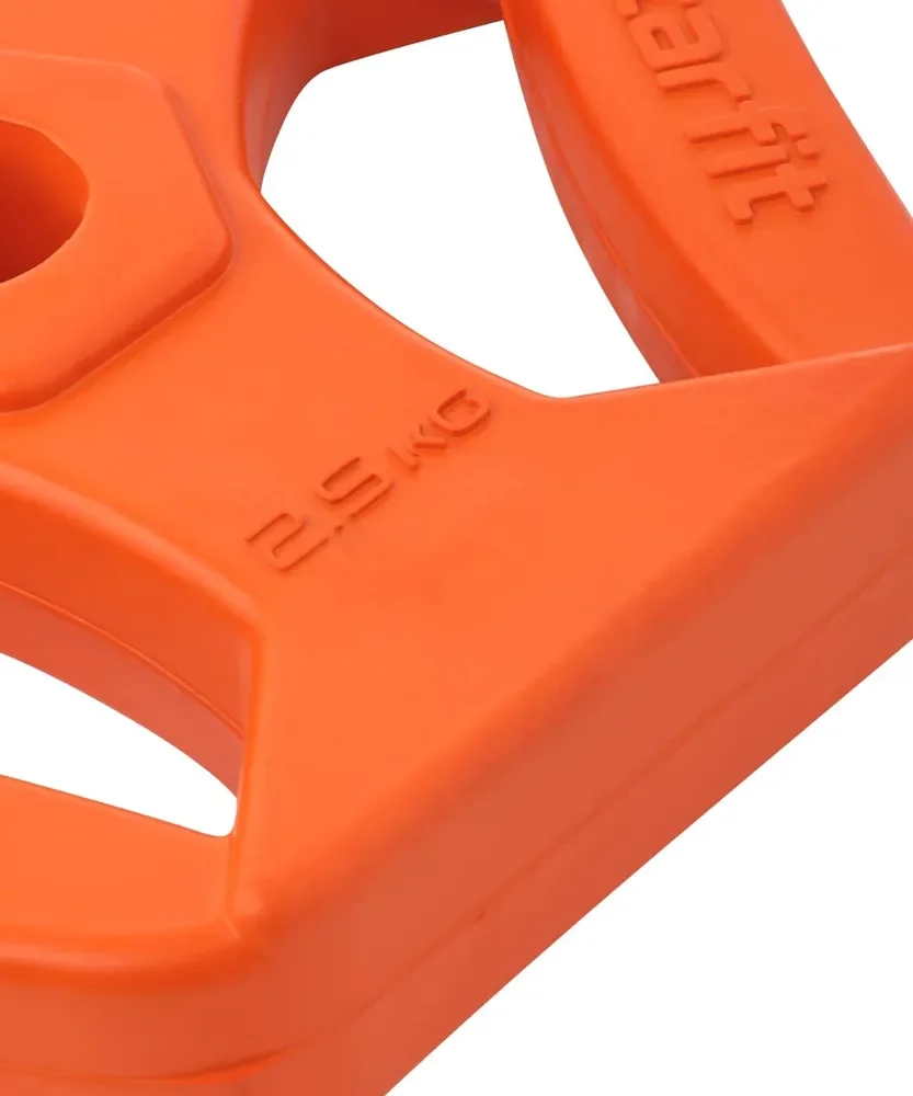 Оранжевый диск обрезиненный с хватами STARFIT, 2,5 кг
