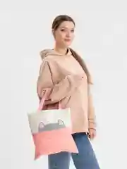 Розовый рюкзак школьный для девочки, подростковый "Кот", 4 предмета