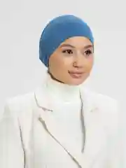 Синий меланж шапка мусульманская на резинке и завязках