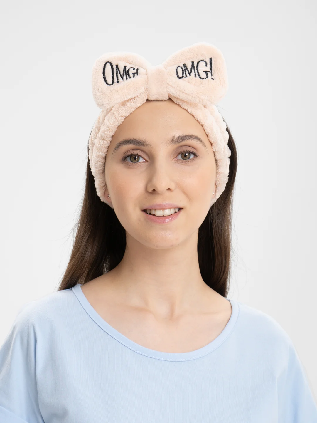Оливковый повязка на голову косметическая для макияжа и умывания OMG