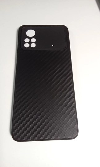 Чехол XIAOMI POCO X4 PRO карбон с защитой камеры