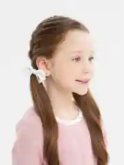 Серый металлик бантики на резинке
