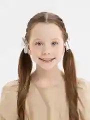 Белый бантики на резинке