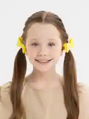 Желтый бантики на резинке