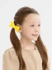 Желтый бантики на резинке