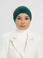 Тёмно-зелёный шапка мусульманская на резинке и завязках