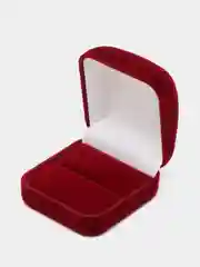 Бордовый подарочный футляр-шкатулка, бархатный, для бижутерии, колец, цепочек, сережек, кулонов
