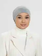 Серый меланж шапка мусульманская на резинке и завязках