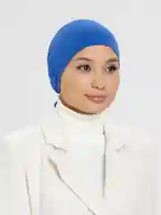 Синий шапка мусульманская на резинке и завязках