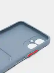 Серый чехол TECNO CAMON 19 NEO, с защитой камеры и карман для пластиковой карты