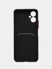 Черный чехол TECNO CAMON 19 NEO, с защитой камеры и карман для пластиковой карты