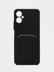 Черный чехол TECNO CAMON 19 NEO, с защитой камеры и карман для пластиковой карты