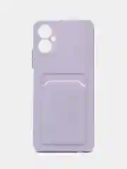 Лавандовый чехол TECNO CAMON 19 NEO, с защитой камеры и карман для пластиковой карты