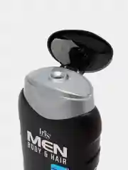 Синий шампунь-гель для волос и тела мужской Iris Men, 400 мл