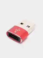Красный переходник USB / Type C