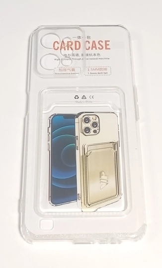 Чехол REALME C31 с карманом для карточки, и защитой камеры, прозрачный