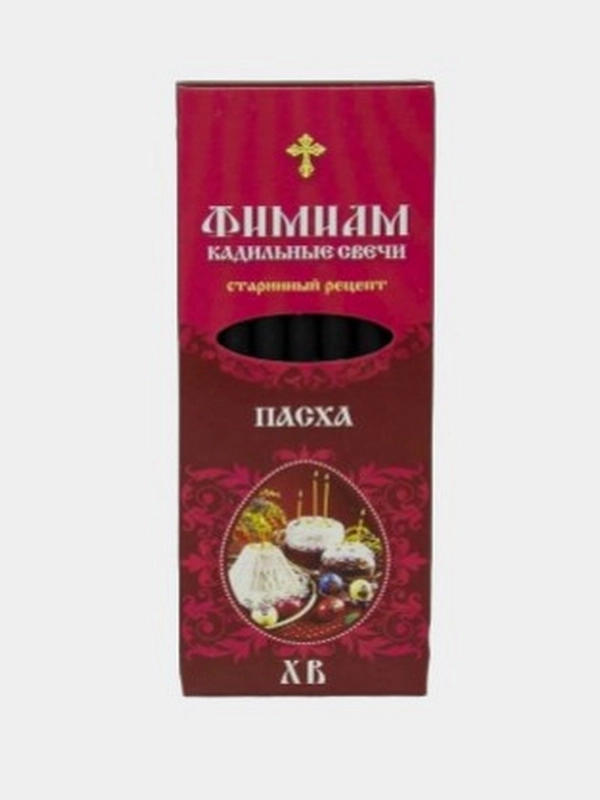 Свечи кадильные "Фимиам", с подсвечником, 11 см, в упаковке 7 штук