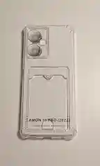 Красный чехол Tecno Camon 19 / Camon 19 pro карман для пластиковой карты и усиленные углы