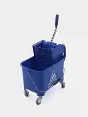 Тележка уборочная BRABIX, механический отжим, универсальная, синяя, 20 л