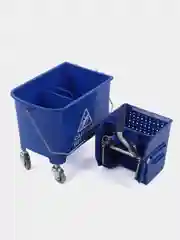 Тележка уборочная BRABIX, механический отжим, универсальная, синяя, 20 л