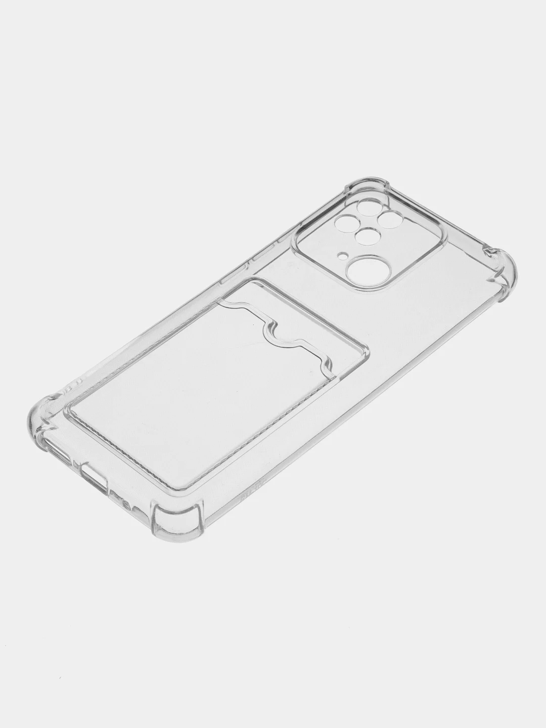 Прозрачный чехол для Xiaomi Redmi 10C Poco C40 Редми 10С Поко С40 с карманом для карт прозрачный