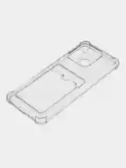 Прозрачный чехол для Xiaomi Redmi 10C Poco C40 Редми 10С Поко С40 с карманом для карт прозрачный