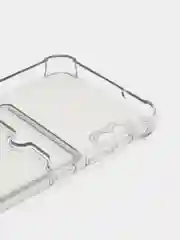 Хром силиконовый чехол Samsung Galaxy A10 Самсунг Галакси А10 с карманом для карт прозрачный