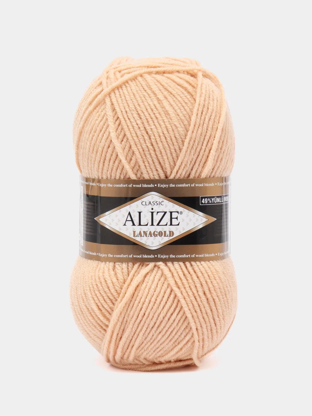 Золотой пряжа Alize Lanagold, 49% шерсть, 51% акрил, 100 г, 240 м