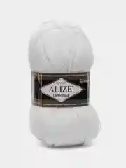 Белый пряжа Alize Lanagold, 49% шерсть, 51% акрил, 100 г, 240 м