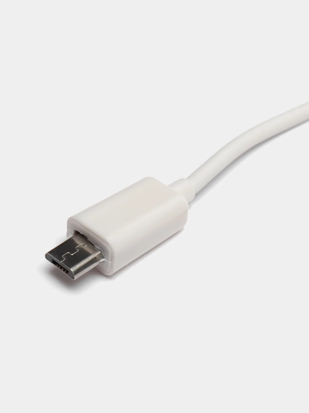 Белый otg-переходник micro USB на USB, с проводом