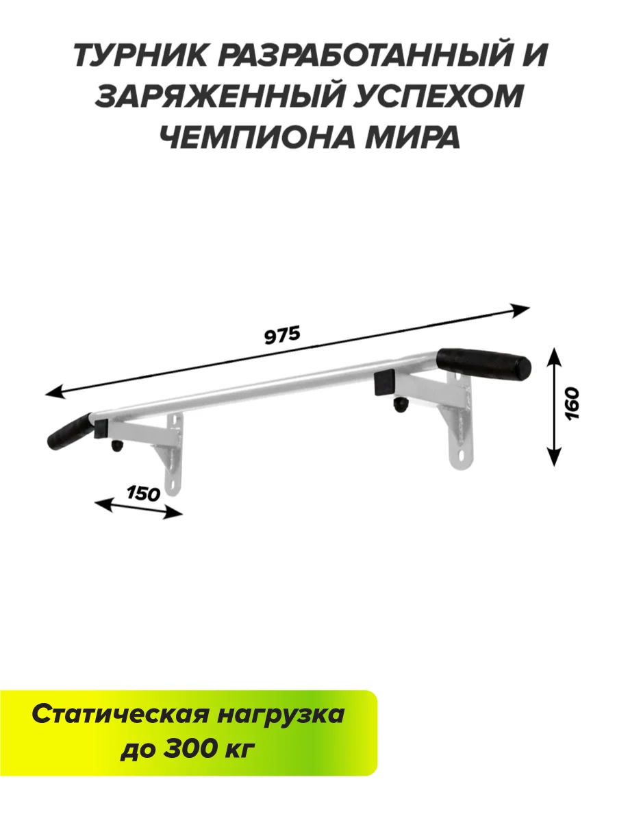 Белый турник настенный Absolute Champion HIT белый, наддверный, 2 хвата