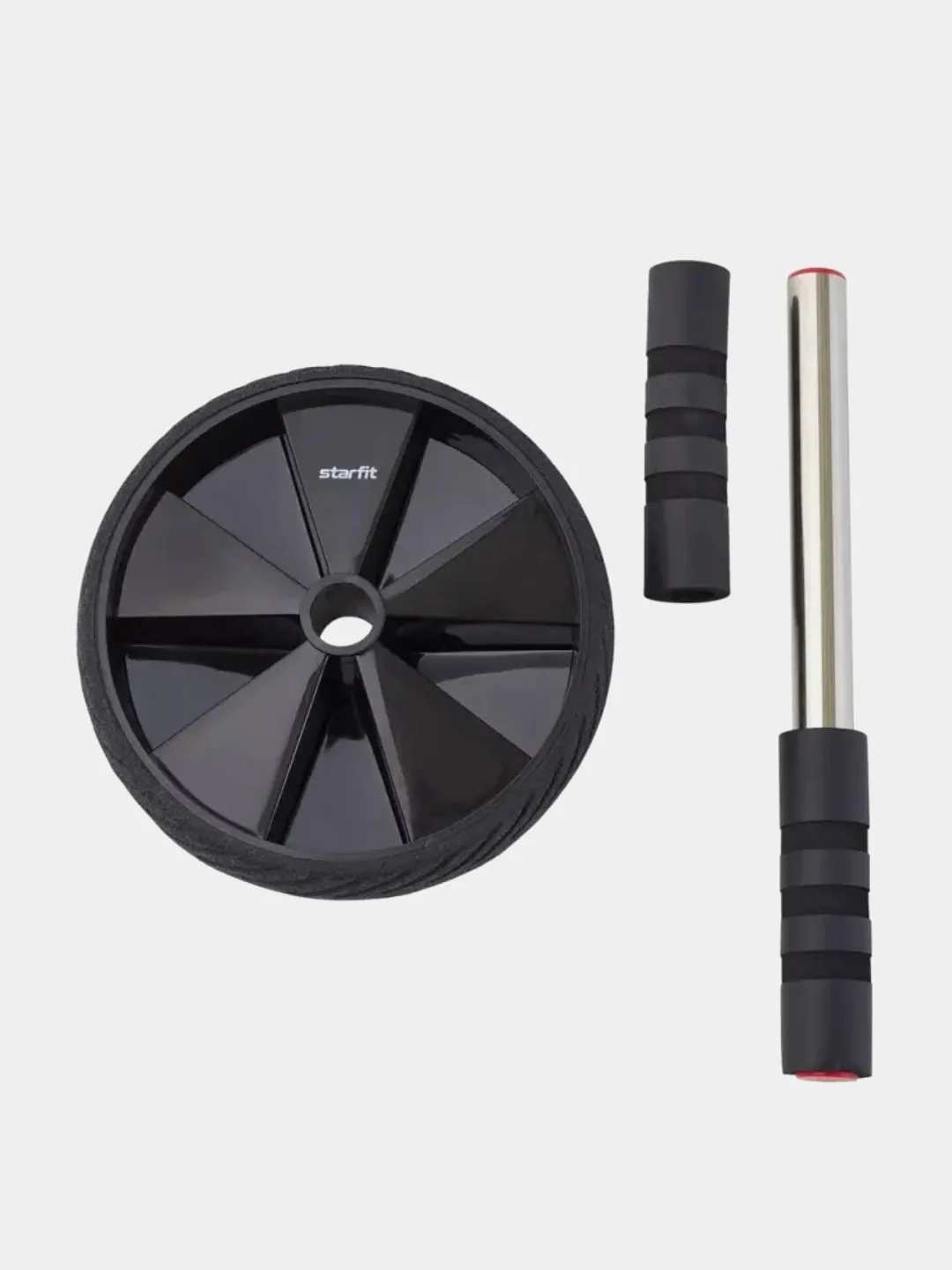 Черный ролик для пресса STARFIT RL-104, с мягким ходом