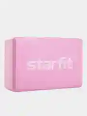 Розовый блок для йоги STARFIT, 22,5 х 15 см