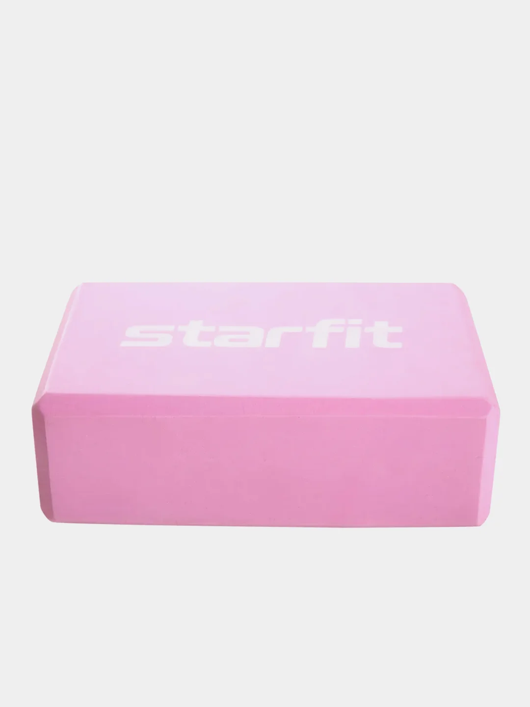 Розовый блок для йоги STARFIT, 22,5 х 15 см