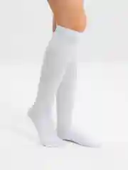 Белый высокие компрессионные гольфы