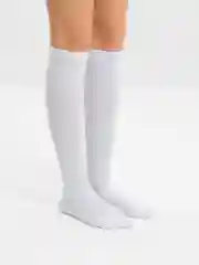 Белый высокие компрессионные гольфы