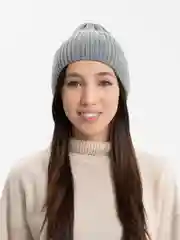 Серый шапка женская, с отворотом