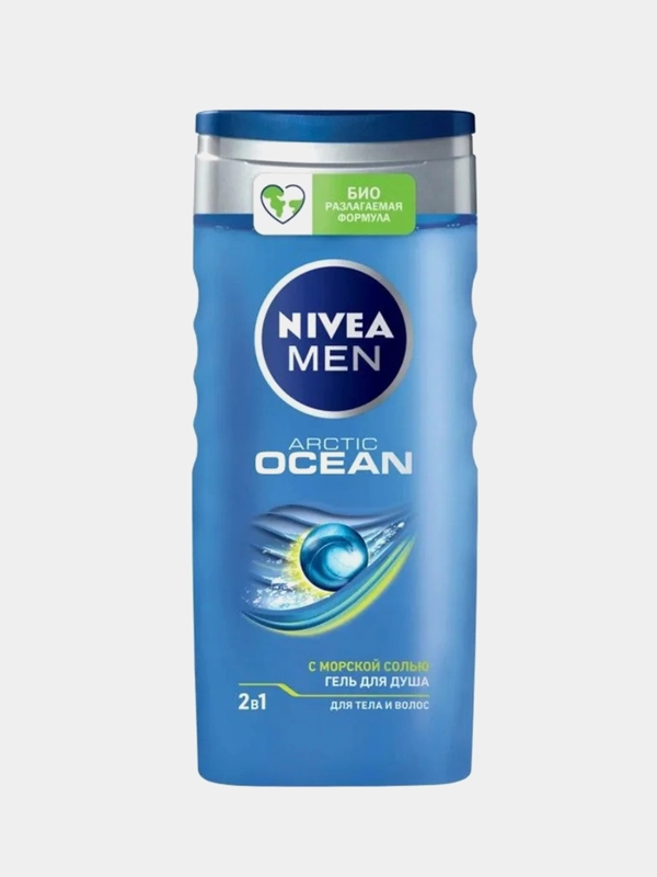 Nivea Men Гель для душа мужской 2в1 "Arctic OCEAN" с морской солью, 250 мл.