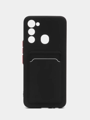 Чехол Tecno Spark Go 2022 / Spark 8C / Техно Спарк Го 2022 / Спарк 8С с карманом для карт
