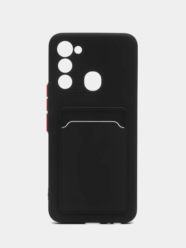 Чехол Tecno Spark Go 2022 / Spark 8C / Техно Спарк Го 2022 / Спарк 8С с карманом для карт