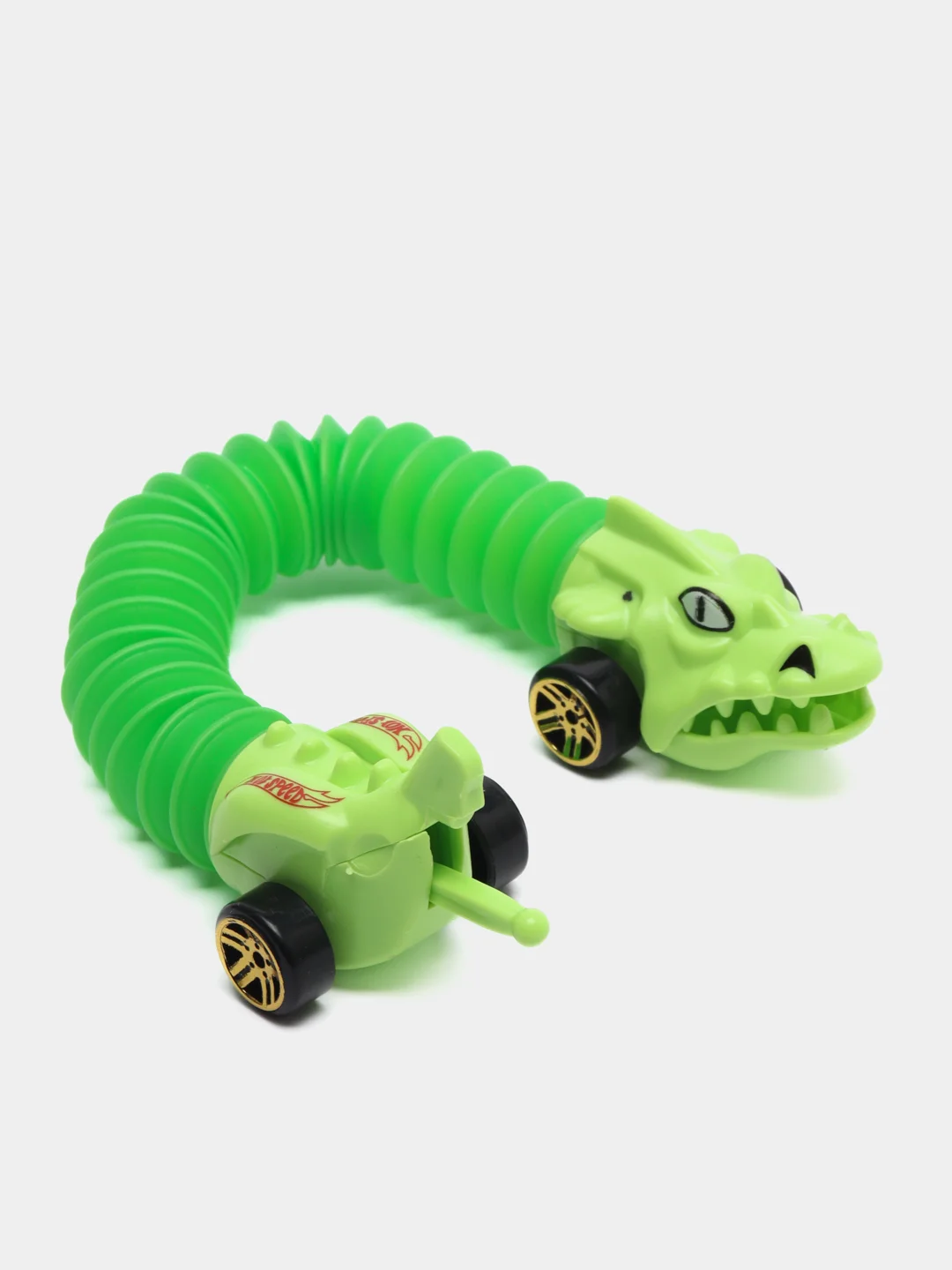 Зеленый машинка по типу Hot Wheels "Гармошка" , pop tubes, поп ит, трубка гофра