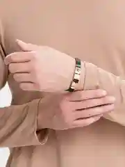 Серый меланж браслет мужской