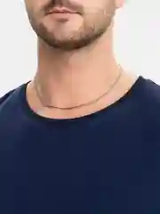 Серый цепь мужская с серебрением
