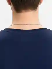 Серый цепь мужская с серебрением