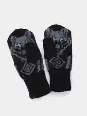Шерстяные варежки "Волк"