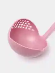 Розовый половник кухонный, 2 в 1, поварешка со сливом, черпак, шумовка, половник для пельменей