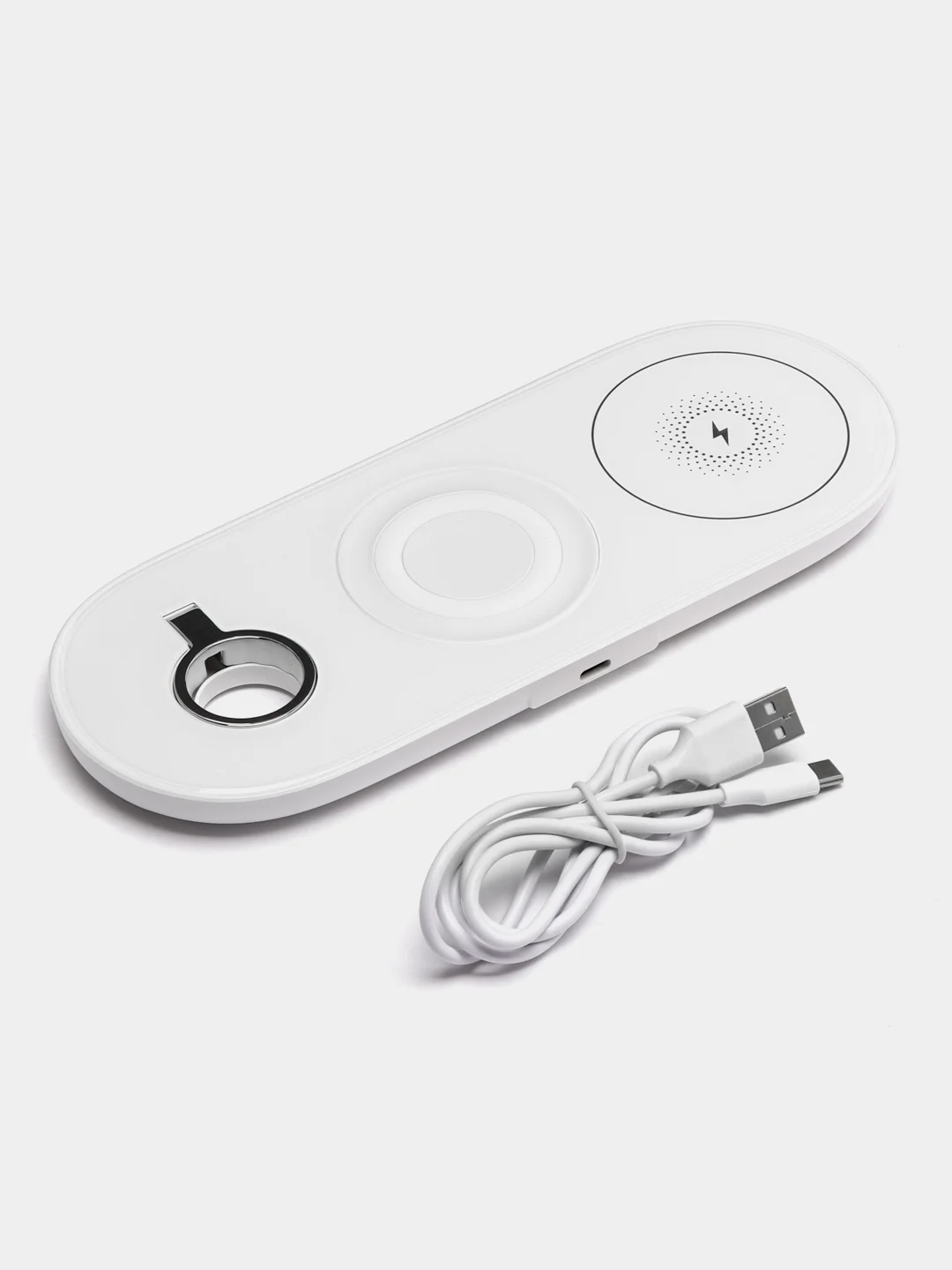 Белый беспроводное зарядное устройство Fast Wireless Charger 5 в 1
